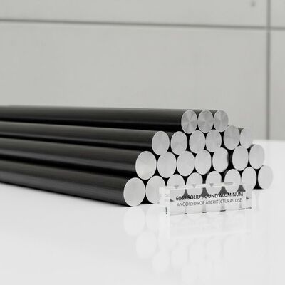 6063 Rodas de alumínio sólido redondo anodizadas para uso arquitetônico com tolerância de ± 0,1 mm
