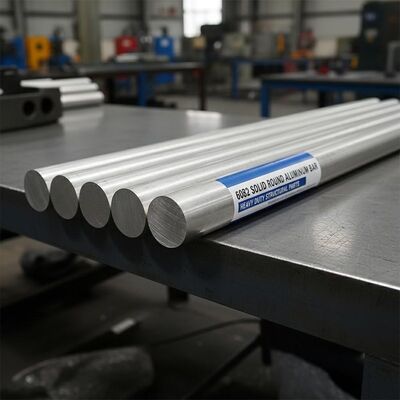 6082 Barras de alumínio redondo sólido para peças estruturais de trabalho pesado com alta resistência à corrosão e tolerância de precisão ± 0,1 mm
